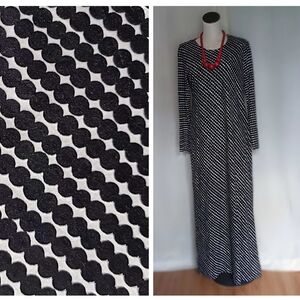 NWOT Marimekko "Rasymatto" Slim Fit Long Sleeve Maxi Dress